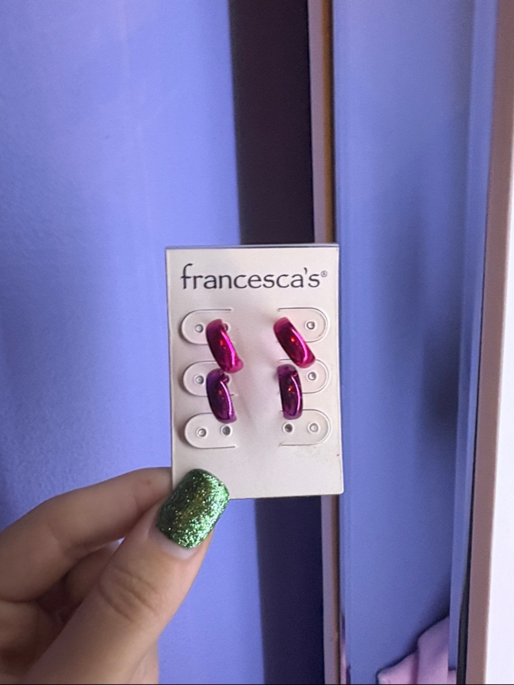 francesca's Metallic Hoop Ear Cuffs - Set